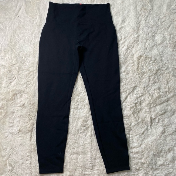 Spanx Ponte Ankle Leggings Black Stretch Style #20264R Women's Medium - Picture 1 of 8